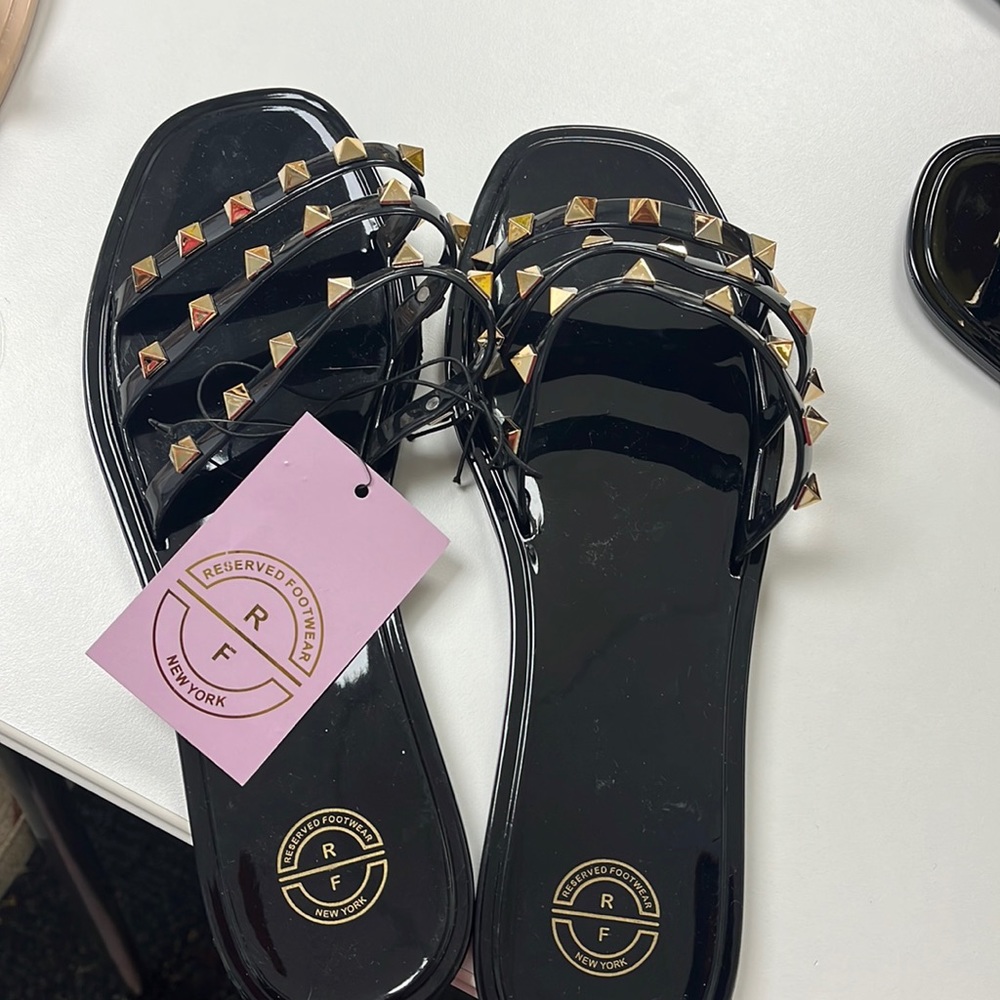 Never used slip on dress sandals different sizes